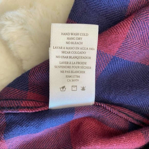 Rails Dylan Plaid Rouge Dusk Check Long Sleeve - Picture 7 of 7